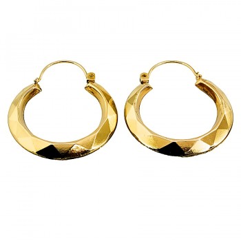 9ct gold Hollow Hoop Earrings